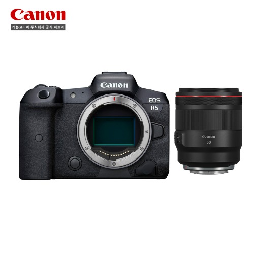 캐논 EOS R5+RF 50mm F1.2L USM 미러리스 카메라+추가 LP-E6NH 배터리 포함
