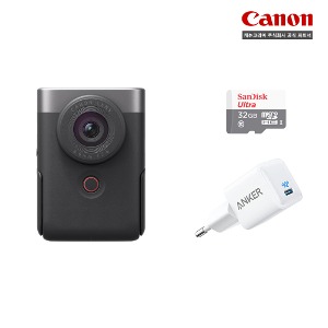 캐논 PowerShot V10 (실버)+파우치+C타입 충전기+Micro SD 32GB