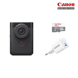 캐논 PowerShot V10 (블랙)+파우치+C타입 충전기+Micro SD 32GB